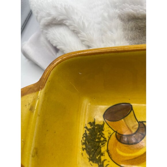 Vintage Mushroom Design Baking Dish Loaf Bread Pan - Picture 10 of 14